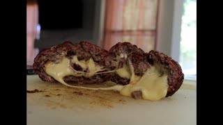 Smoked Stuffed Cheese Hamburger on Traeger