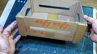 Recycle Empty Cardboard Boxdiy Reuse Waste Box Ideacardboard Box Organizer