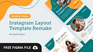 Remake Instagram Layout Template Freepik with Figma - Education Theme part 1 screenshot 1