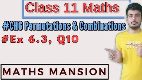 Class 11 Permutations and Combination  Ch6 | Ex 6.3 Q10 | MISSISSIPPI | CBSE NCERT Math | #ViralMath