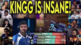 Valorant Streamers React To LEV kiNgg INSANE 4k Against G2 In VCT