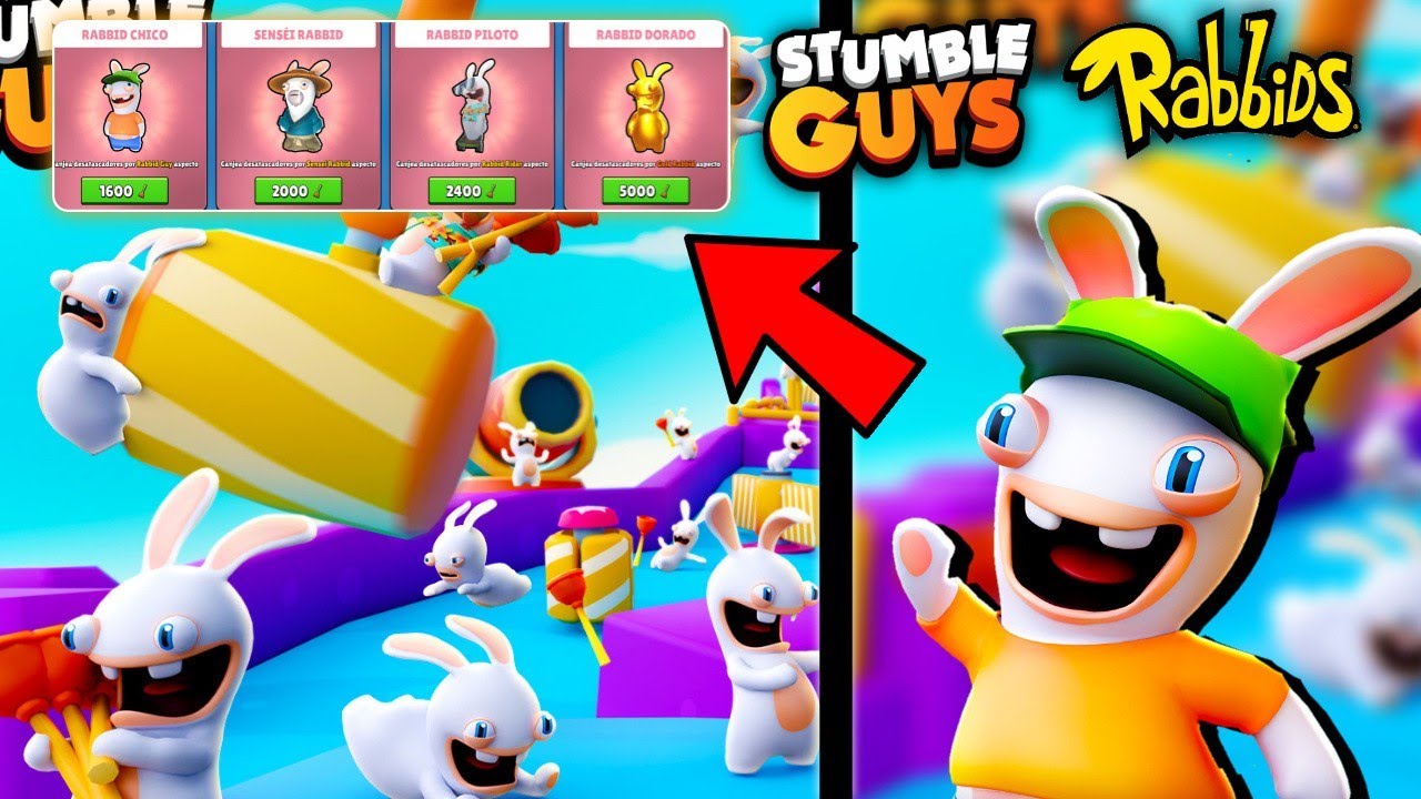 NUEVA ACTUALIZACIÓN / RABBIDS-LA INVASIÓN X STUMBLE GUYS / EMERSON YT ...