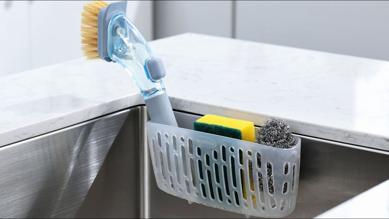 Sink Caddy Basket, Sinkware Organizer, 3X Strong Suction Cups Or Countertop