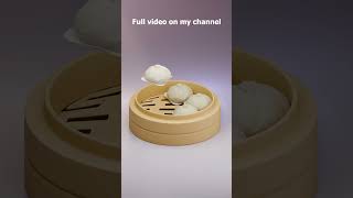 Cute Meat Buns Animation in Blender 3D 🥟✨ #shorts