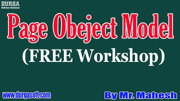 Page Object Model (FREE Workshop) tutorial || by Mr. Mahesh On 28-06-2020 @11AM
