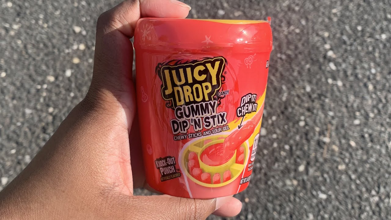 New Juicy Drop Gummy Dip ‘N Stix Candy 😋 yummy juicy gummy