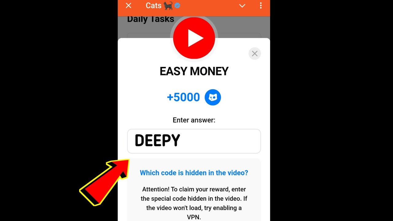 EASY MONEY Cats Video Code | EASY MONEY cats video code today - YouTube