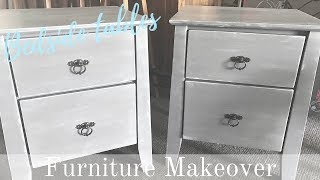 Giving my bedside tables a french country makeover using a homemade chalk paint recipe and dry brush paint technique. Hope you 