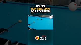 Using Top Side Spin for Position #9ball #8ballpool #billiards #pool