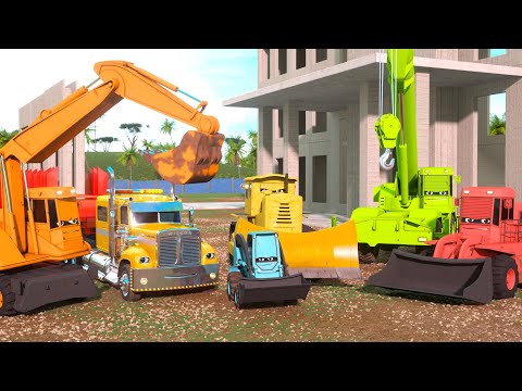 Learn About Construction with Wayne the Bulldozer \u0026 Jake the Skid Steer! | A DAY AT WORK