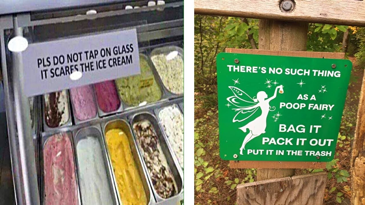 Funny Warning Signs - YouTube
