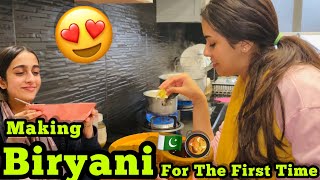 MAKING BIRYANI FOR THE FIRST TIME 👩🏻‍🍳!