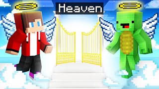 JJ and Mikey Went to Heaven in Minecraft !  Maizen