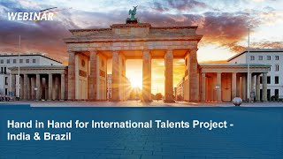 Webinar: Hand in Hand for International Talents Project - India & Brazil