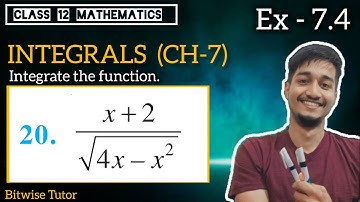Class 12 Ex 7.4 Q20 Maths | Ex 7.4 Class 12 q20 | ex 7.4 Q20 Class 12 | Integrals