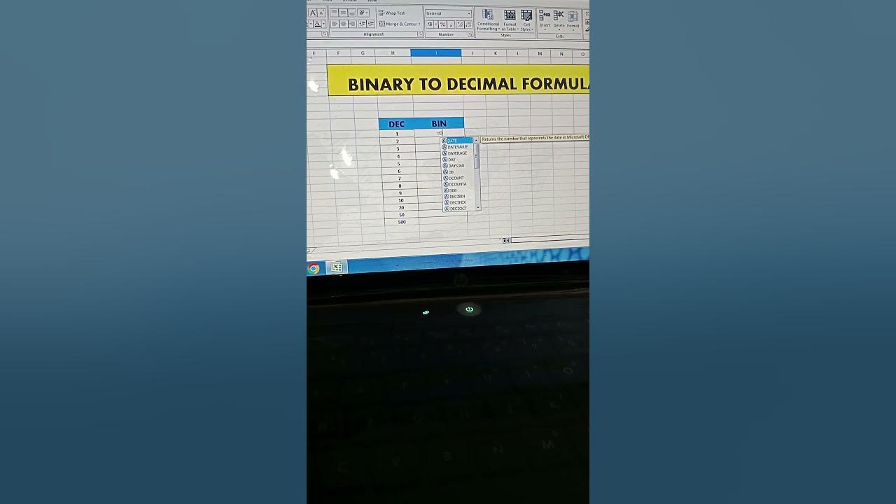 excel-decimal-to-binary-convert-ytshort-viral-trending