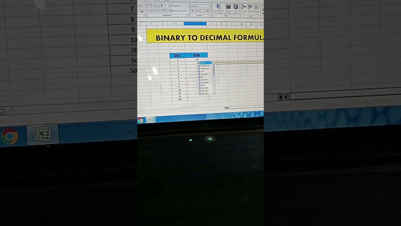 Excel Decimal To Binary Convert ytshort viral trending Excel Decimal To Binary Convert ytshort viral trending