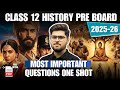 Class 12 History Pre Board 2025-26 | Most Important Questions One Shot | Free Notes PDF eng medium