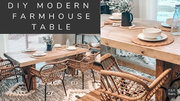 DIY MODERN FARMHOUSE DINING TABLE | DINING TABLE PLANS