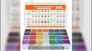 300Pcs Fuse Assortment Kit, Mini /Standard/Micro Blade Fuses Automotive Puller for Car/Truck(2/3/5/7