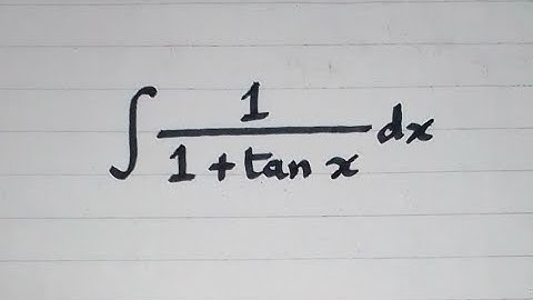 Integral of 1/(1+tan x) || Integration of Trigonometric Function