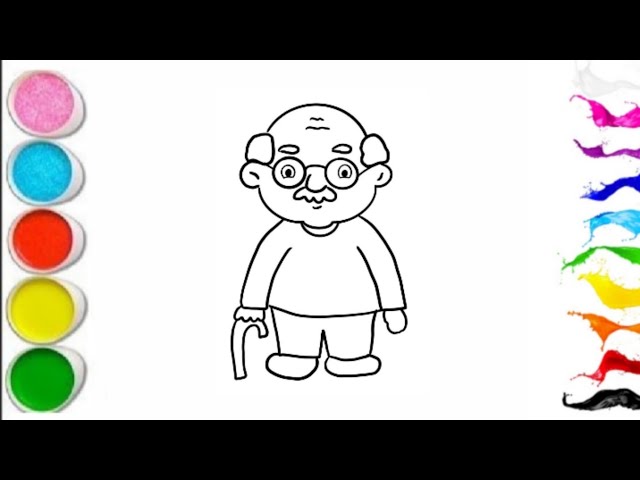 Share 122+ old man drawing easy best