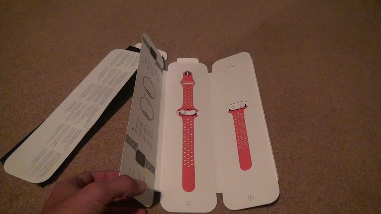 Apple Nike Watch Sports Band Magic Ember And Crimson Bliss Unboxing -  YouTube