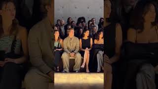 Kendall Jenner watching the Emporio Armani show in Milan