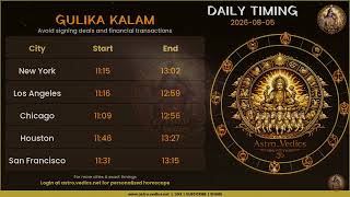 US Daily Timing Guide 2026-08-05