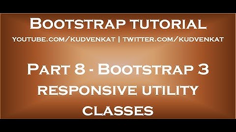 Bootstrap 3 responsive utility classes