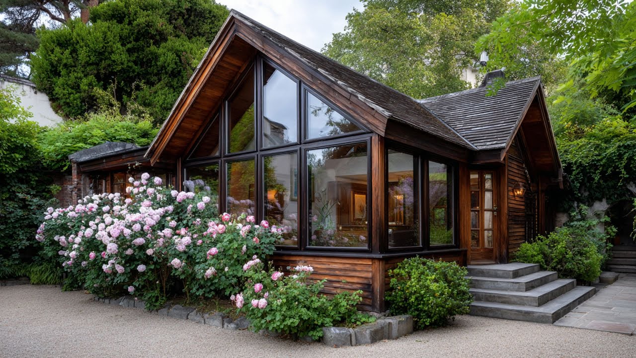 Зачарованный европейский деревянный домик в сказочном саду | Экскурсия по уютному маленькому дому