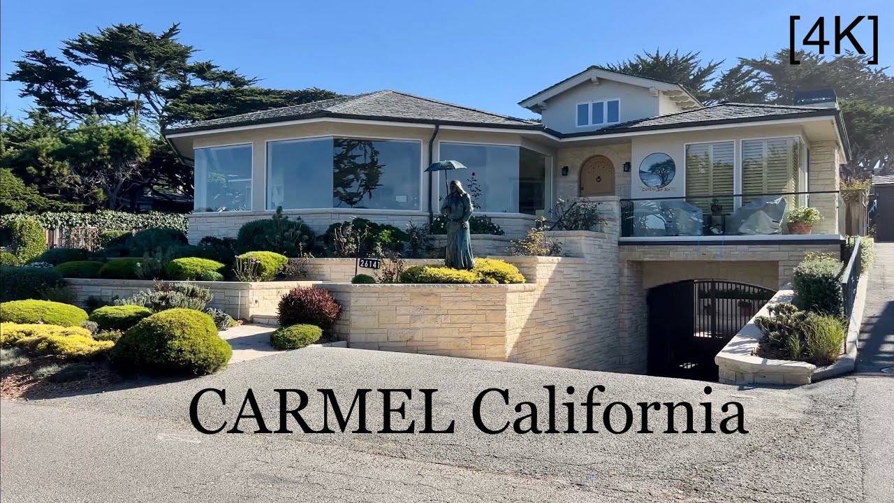CARMEL (CarmelbytheSea) California walking + driving tour [4K