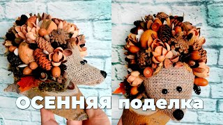 ЁЖИК из природных материалов. ОСЕННЯЯ поделка  / Hedgehog made of natural materials. Autumn crafts