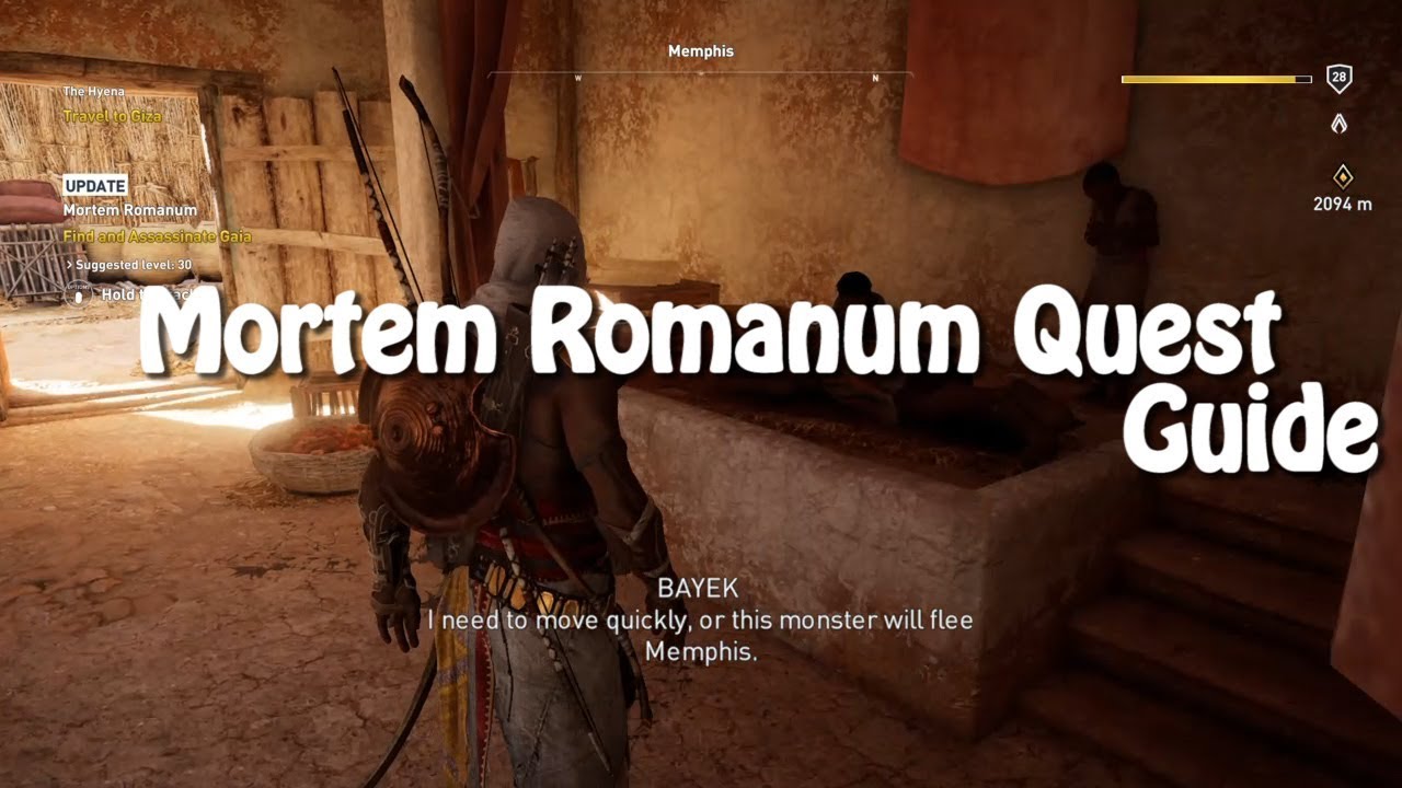 Assassin's Creed Origins: Mortem Romanum Quest Guide