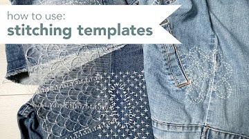 How to create Sashiko patterns with acrylic stitching templates