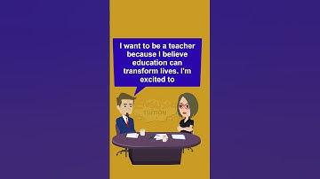 Why do you want to be a teacher | Teacher job interview questions answer #interviewtips