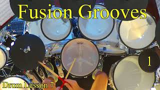 Fusion Grooves Drum Lesson 7 Pattern 1
