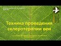 Вебинар для врачей Техника проведения склеротерапии вен