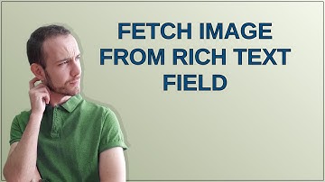Salesforce: Fetch image from Rich Text Field