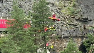 Heavy rain blamed after Swiss train derails
