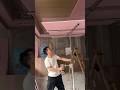 Carpenter Installs Drywall Ceiling#woodworking#tools #homerenovation  #usashorts