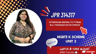 Interfaces Define, its types & W.A. Program on interface |JPR 314317|MSBTE K SCHEME|UNIT 2