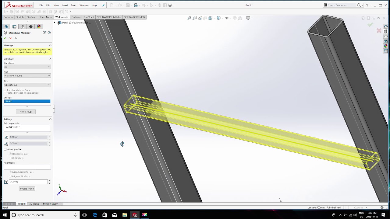 Mécano soudée (construction soudées) SOLIDWORKS