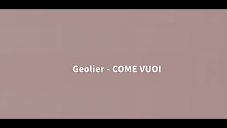 Video thumbnail of "Geolier - Come vuoi (KARAOKE)"
