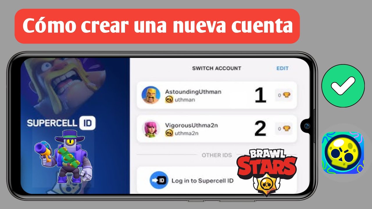 Cómo crear una segunda cuenta de brawl stars.Nueva actualización (2024