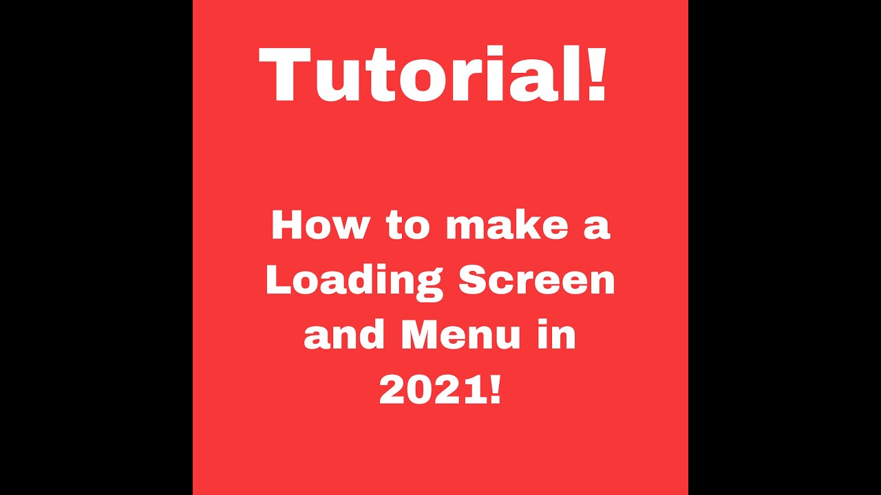 How to make a Loading Screen and Menu in Roblox Studio 2021! - YouTube