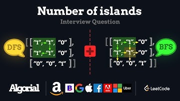 Number of Islands - leetcode 200 - Both bfs and dfs solutions explained