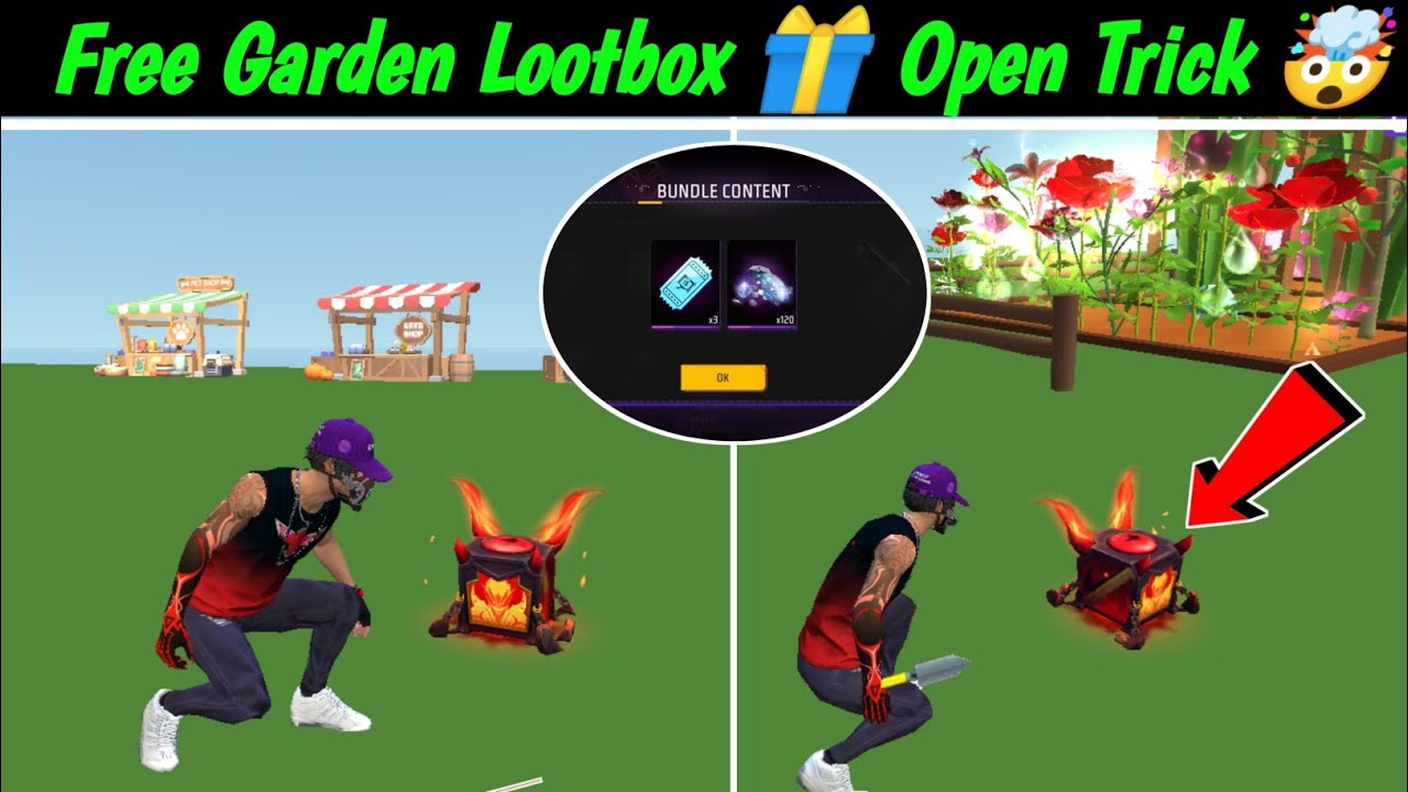 Free Garden Lootbox Glitch Trick 🎁 | Free Garden New Glitch today 🤯 | Free Fire Free Garden Map Code
