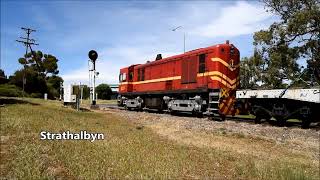SteamRanger Heritage Railway Carriage and Flat Transfer by English Electric Loco 507 29 October 2023