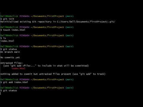 How to initialize git in your local repository - staging